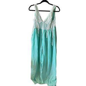 Amazon Maternity Teal Blue Laced Strapped Flare Dress